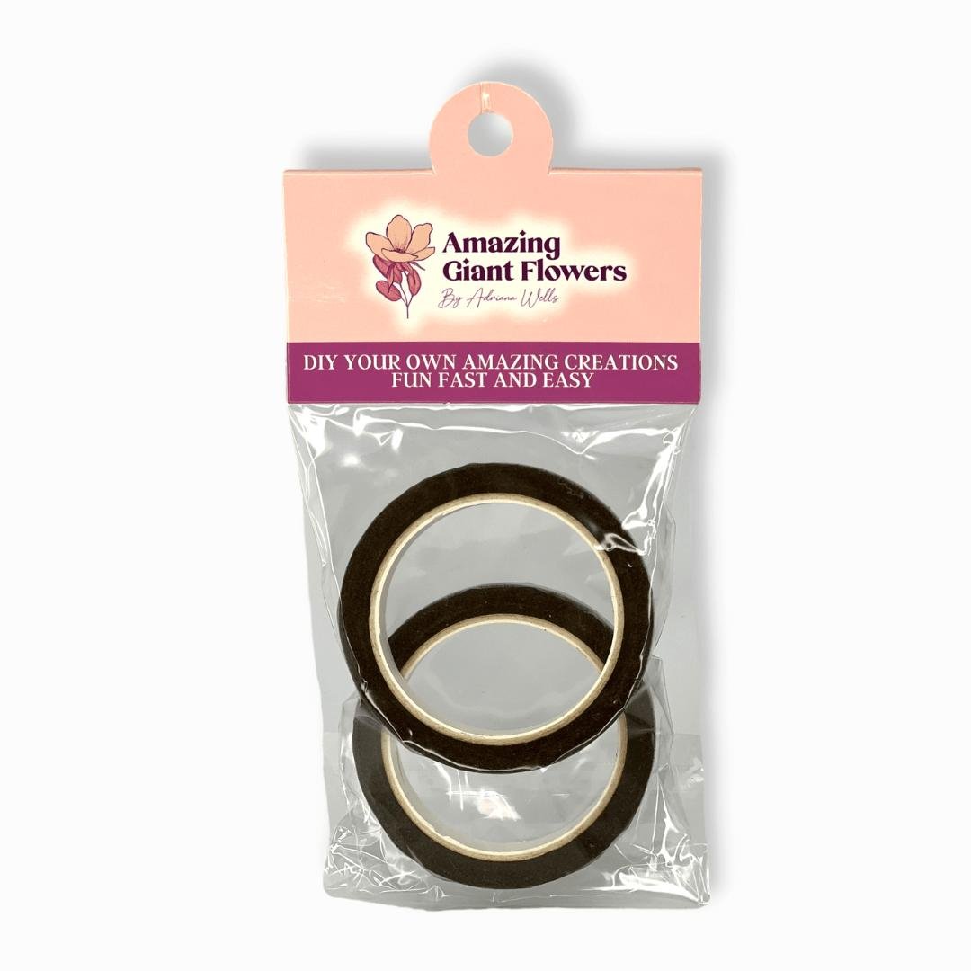 Two rolls of green floral tape 1.5cm width for wrapping flower stems and securing petal assemblies