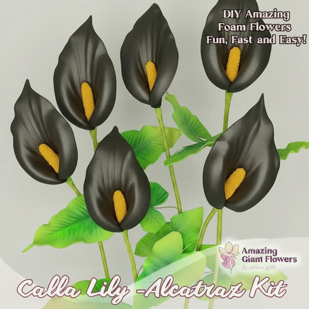 Real Touch Calla Lily Foam Flower Kit — Realistic DIY with 3D Molds & Pre-Cut Petals (Makes 6)