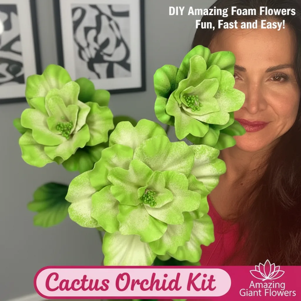 Real Touch Bougainvillea Foam Flower Kit (Bougambilia) — DIY Tropical Flower with Reusable Mold, Pre-Cut Petals, Leaves & Buds