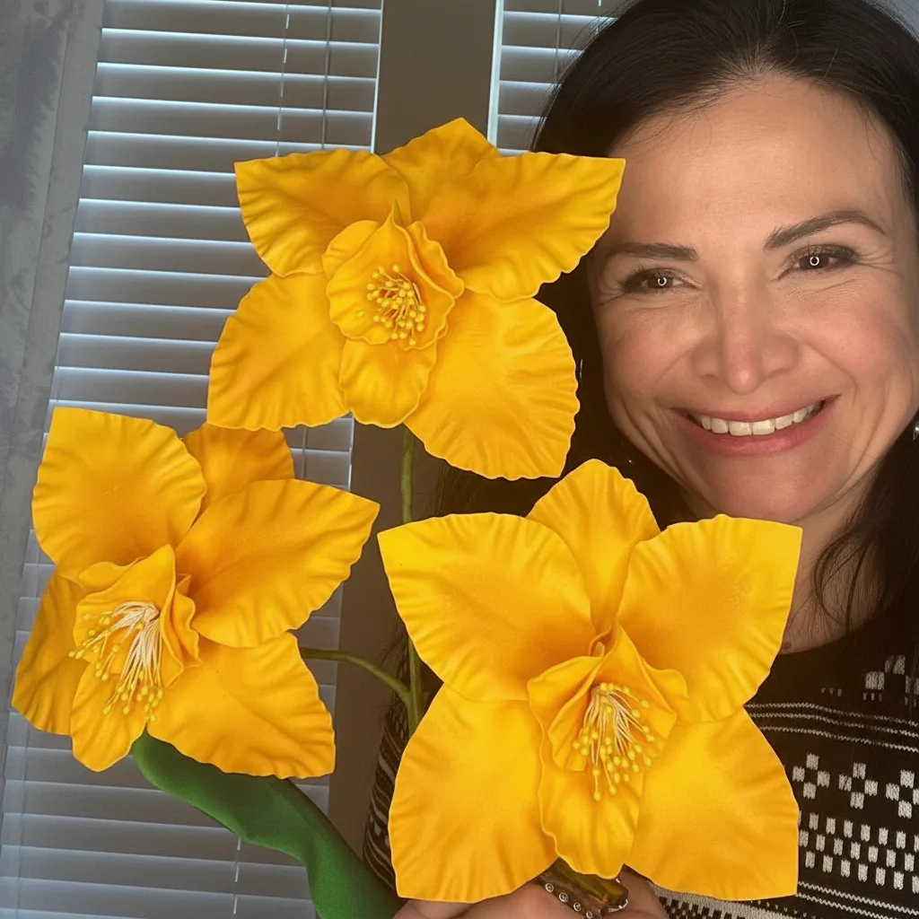 Cattleya Orchid Foam Flower Kit — Realistic DIY with 3D Mold & Pre-Cut Petals