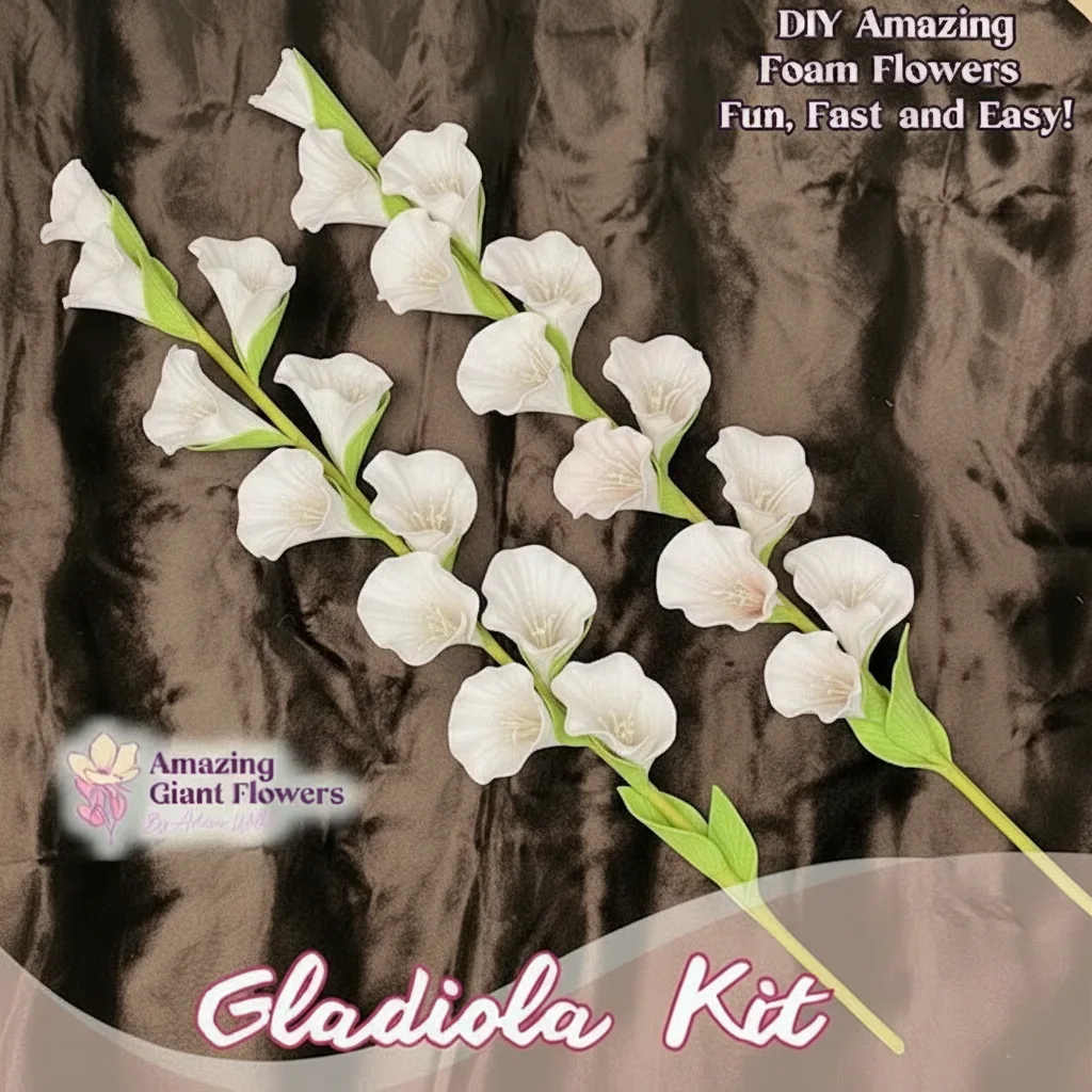 Real Touch Star of Bethlehem Foam Flower Kit — Large Tropical DIY Blooms (Star of Jerusalem) with Golden Pistils, Reusable Mold & Pre-Cut Petals