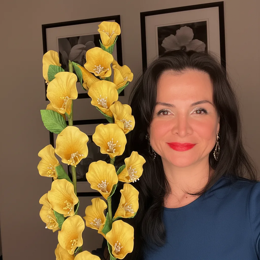 Real Touch Star of Bethlehem Foam Flower Kit — Large Tropical DIY Blooms (Star of Jerusalem) with Golden Pistils, Reusable Mold & Pre-Cut Petals