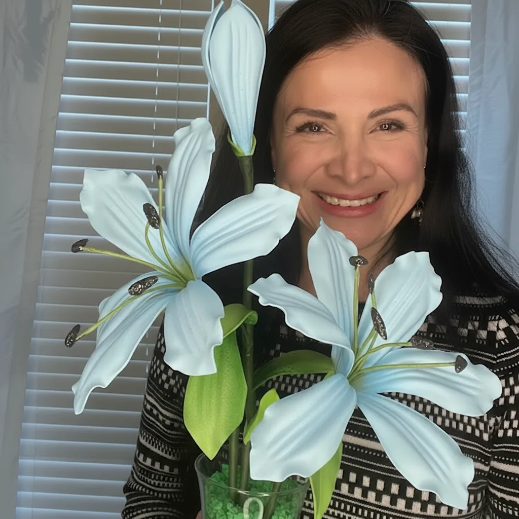Real Touch Star of Bethlehem Foam Flower Kit — Large Tropical DIY Blooms (Star of Jerusalem) with Golden Pistils, Reusable Mold & Pre-Cut Petals