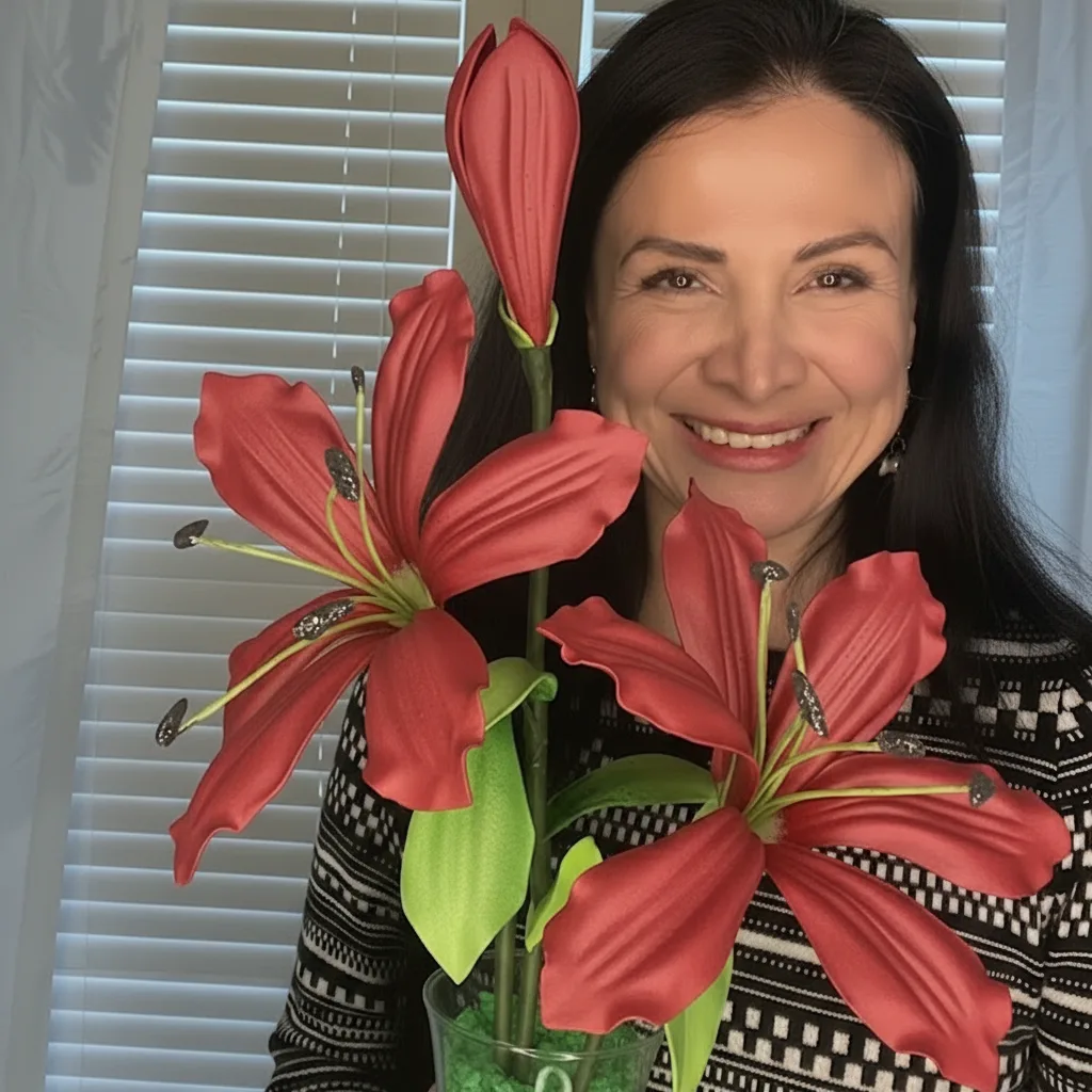 Real Touch Star of Bethlehem Foam Flower Kit — Large Tropical DIY Blooms (Star of Jerusalem) with Golden Pistils, Reusable Mold & Pre-Cut Petals