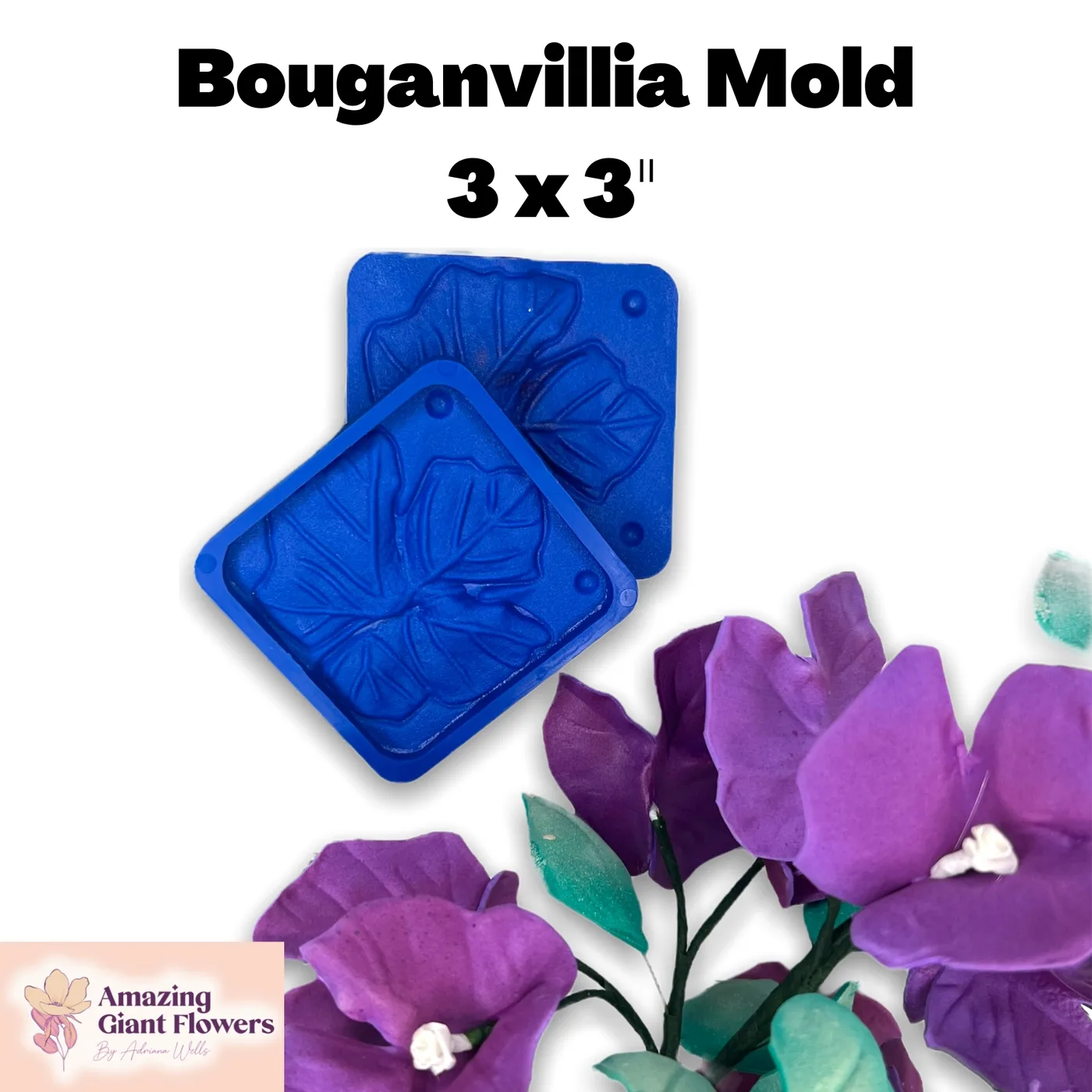 Bougainvillea Flower shaped with the Bougainvillea Flower Mold — realistic life-size foam flower result