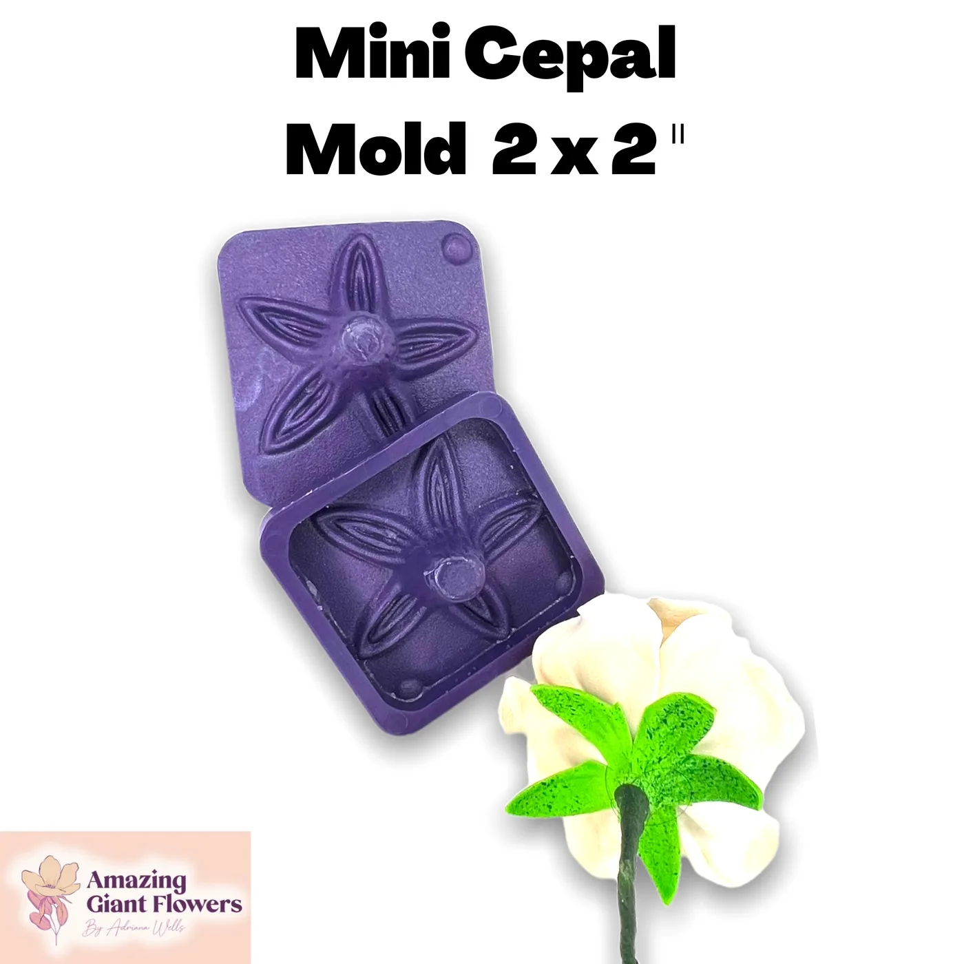 Mini Sepal Sepal shaped with the Mini Sepal Mold — realistic life-size foam flower result