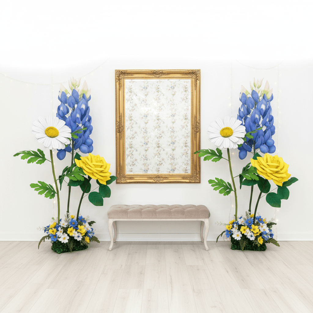 Photo Booth Step & Repeat Wall Flowers - Image 6