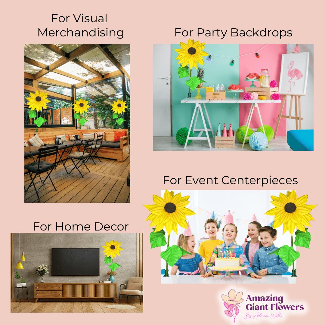 Sunflower Decor Giant Flower Kit – Pre-Cut Easy - Image 5