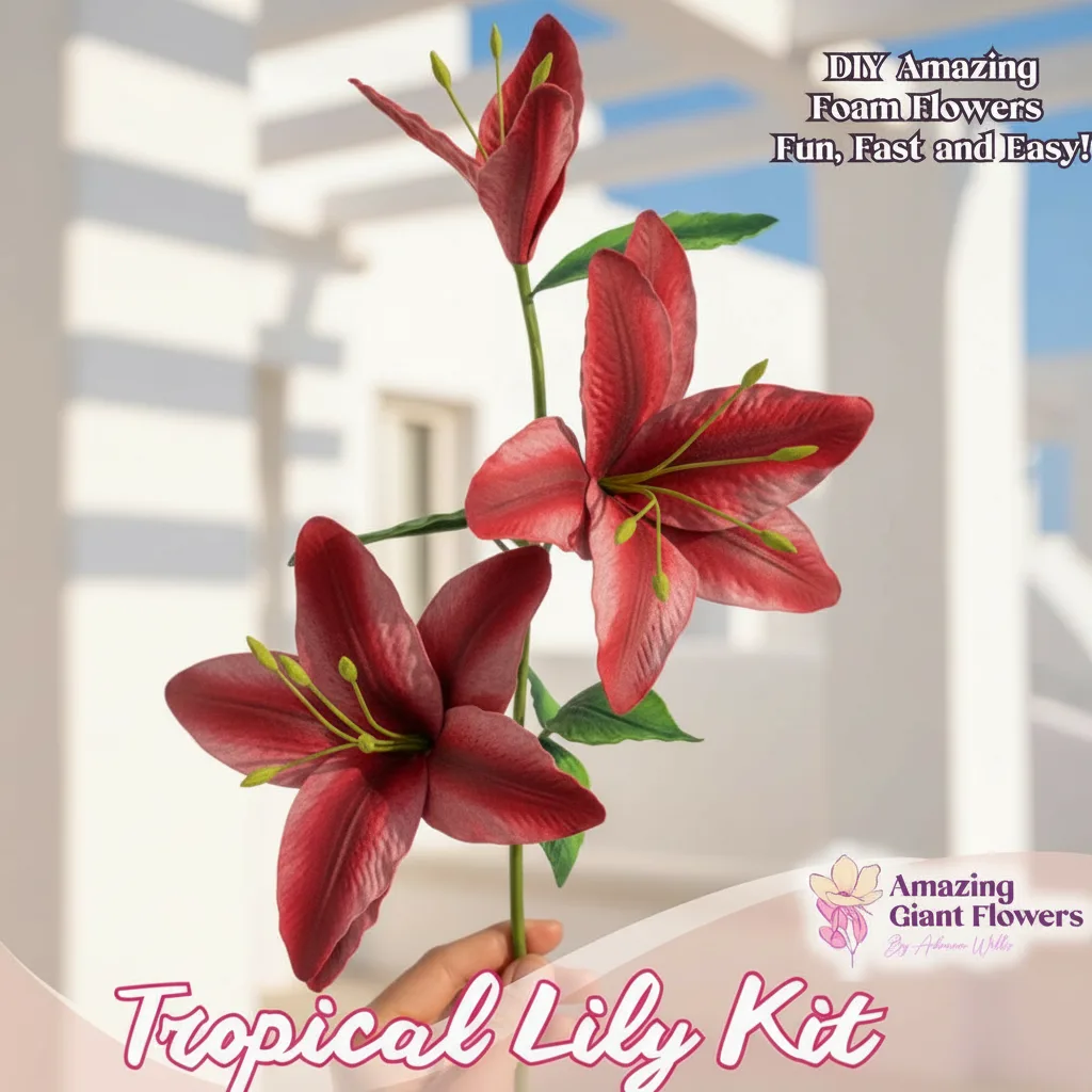 Real Touch Calla Lily Foam Flower Kit — Realistic DIY with 3D Molds & Pre-Cut Petals (Makes 6)
