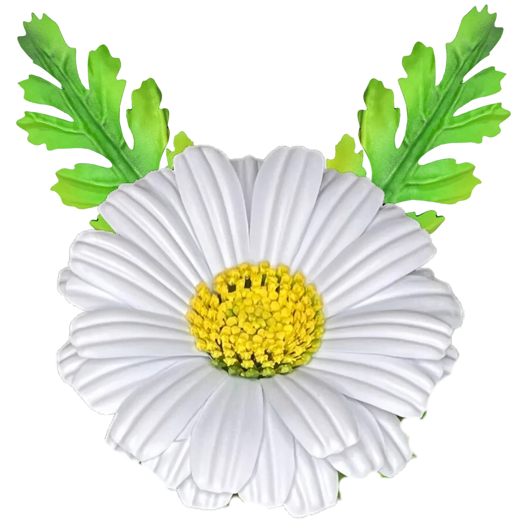 Yellow daisy wall statement flower kit with bright petals and green center for cheerful wall-mounted decor