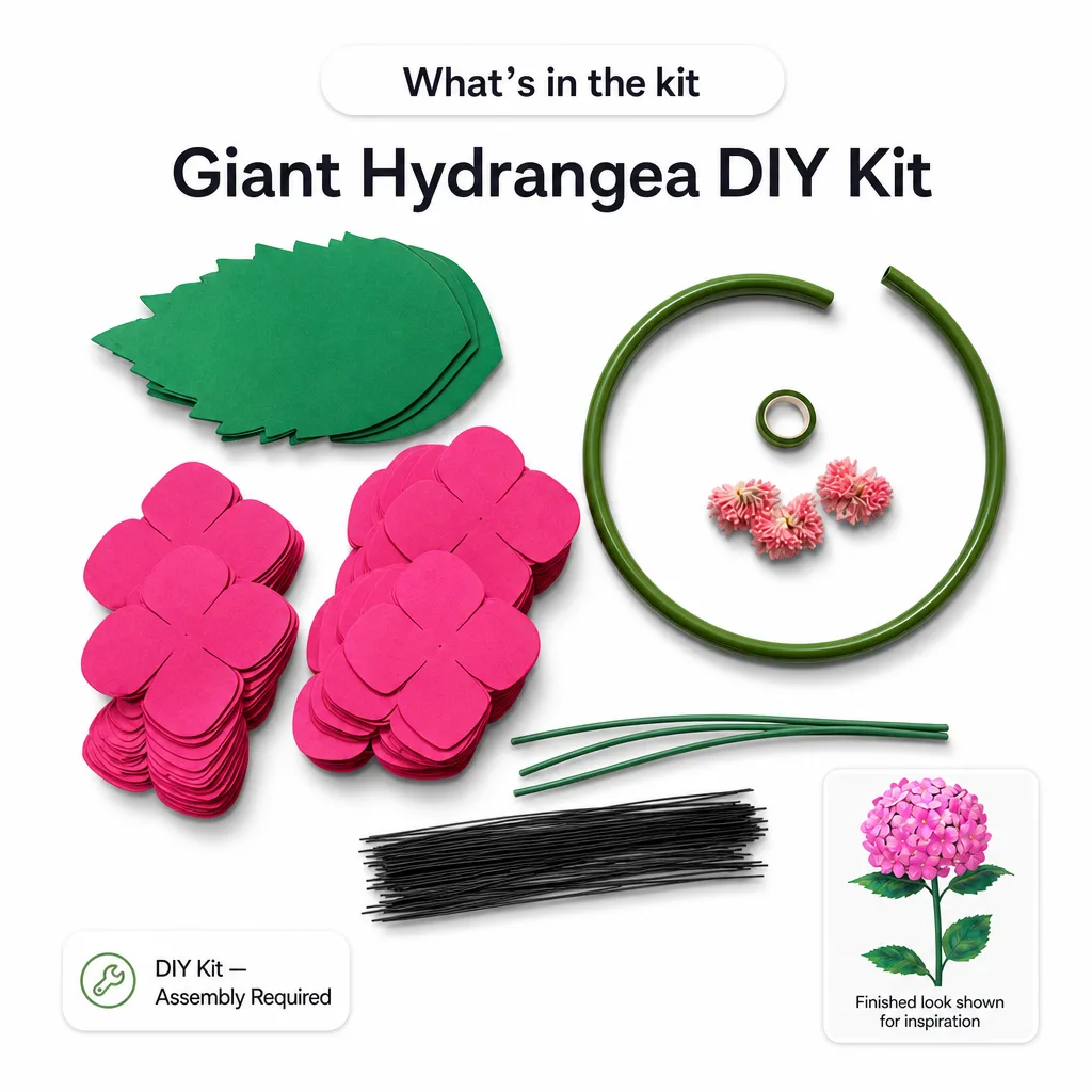 Hydrangea Freestanding Flower Kit — DIY Giant 22" Bloom - Image 2