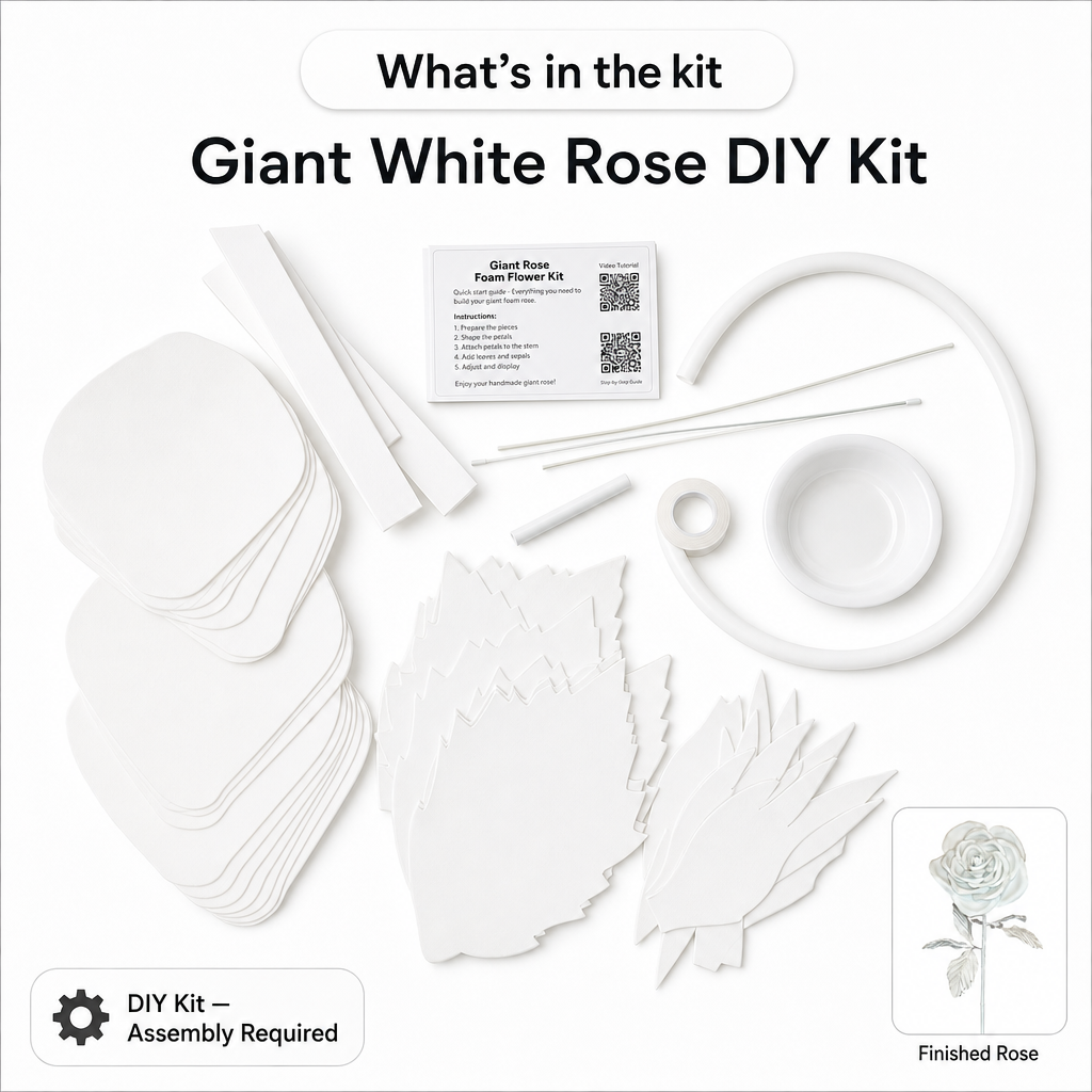 Wedding Backdrop DIY White Rose Kit – Elegant Build - Image 2
