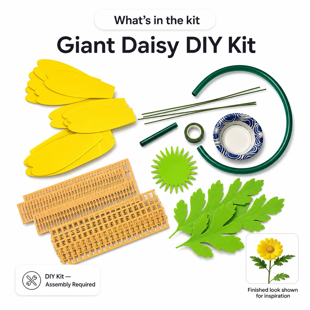 Giant Daisy Freestanding Flower Kit — DIY EVA Foam - Image 3
