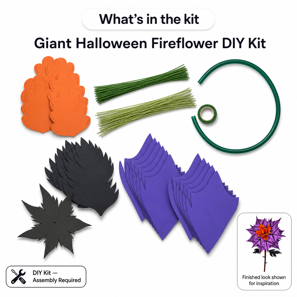 Halloween Arts and Crafts – Halloween Decor DIY Flower Kit – Spooky Easy Build - Image 2