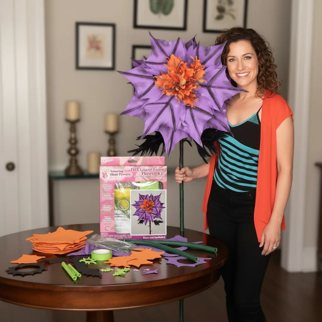 Halloween Batwing Fireflower Kit — DIY Giant Spooky Statement Bloom - Image 4