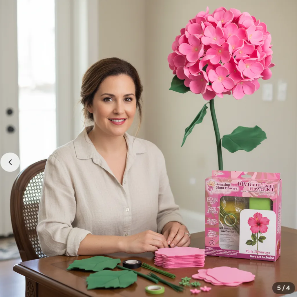 Hydrangea Freestanding Flower Kit — DIY Giant 22" Bloom - Image 7