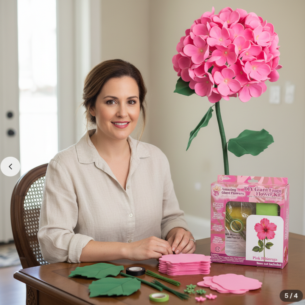 Hydrangea Freestanding Flower Kit — DIY Giant 22" Bloom - Image 6