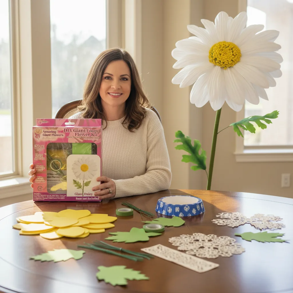 Giant Daisy Freestanding Flower Kit — DIY EVA Foam - Image 4