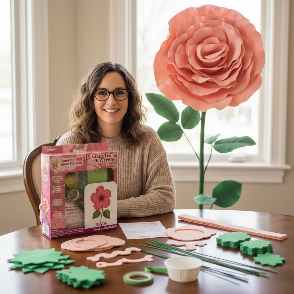 Garden Rose Freestanding Flower Kit — DIY Giant Romantic Bloom - Image 4