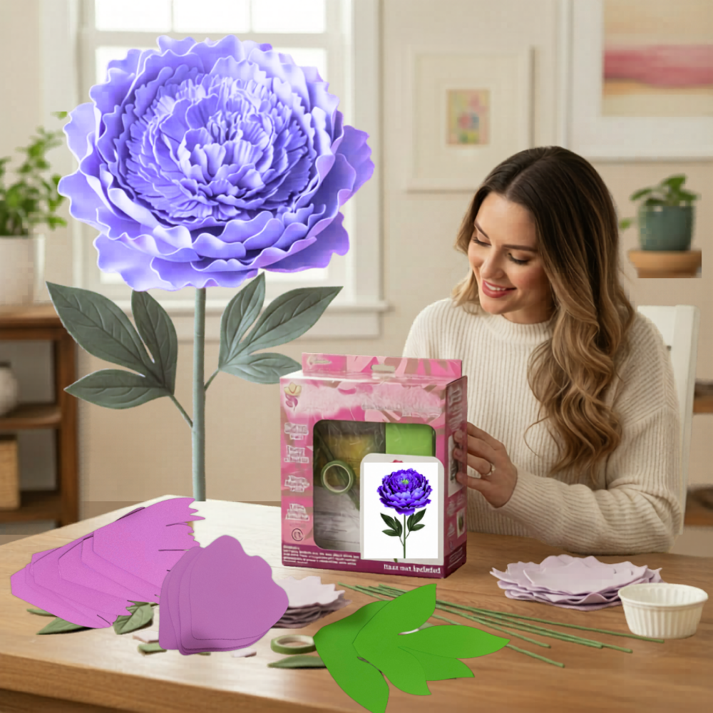 Peony Freestanding Flower Kit — DIY Giant Lush Statement Bloom - Image 3