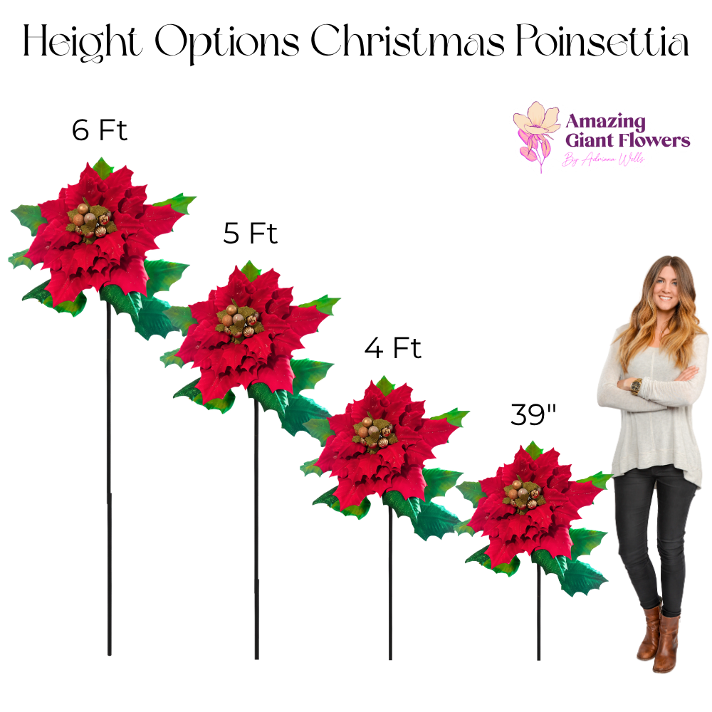Holiday Flower Decor Poinsettia Kit – Pre-Cut Easy - Image 5