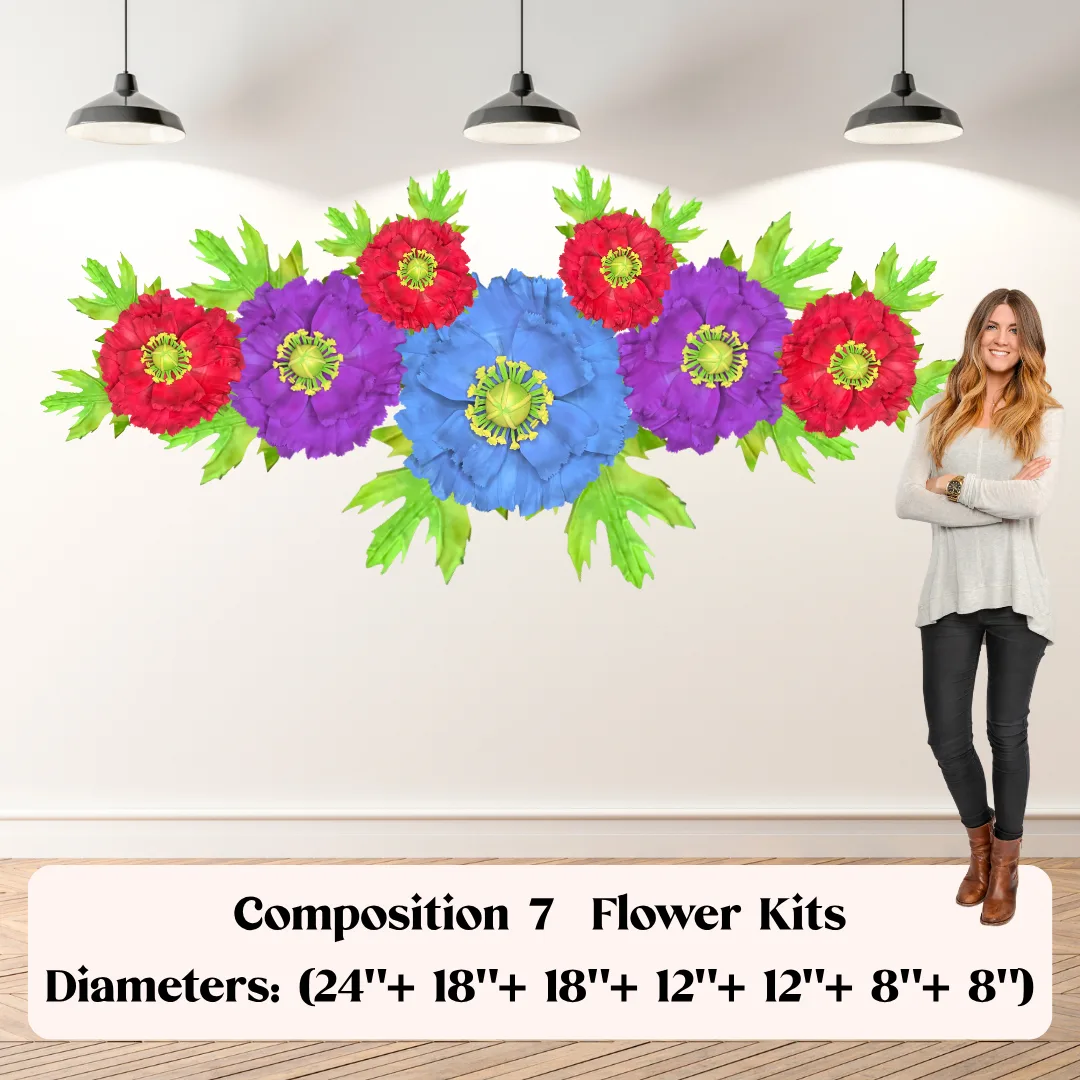 DIY Poppy Wall Flower Statement Kit - Bloom & Shape - Image 6