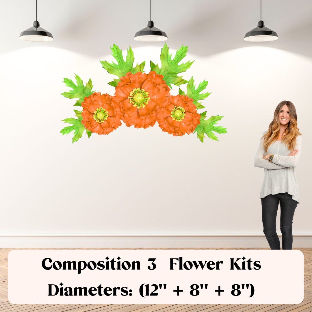 Fall Wedding Giant Flowers: Burnt Orange, Rust & Marigold