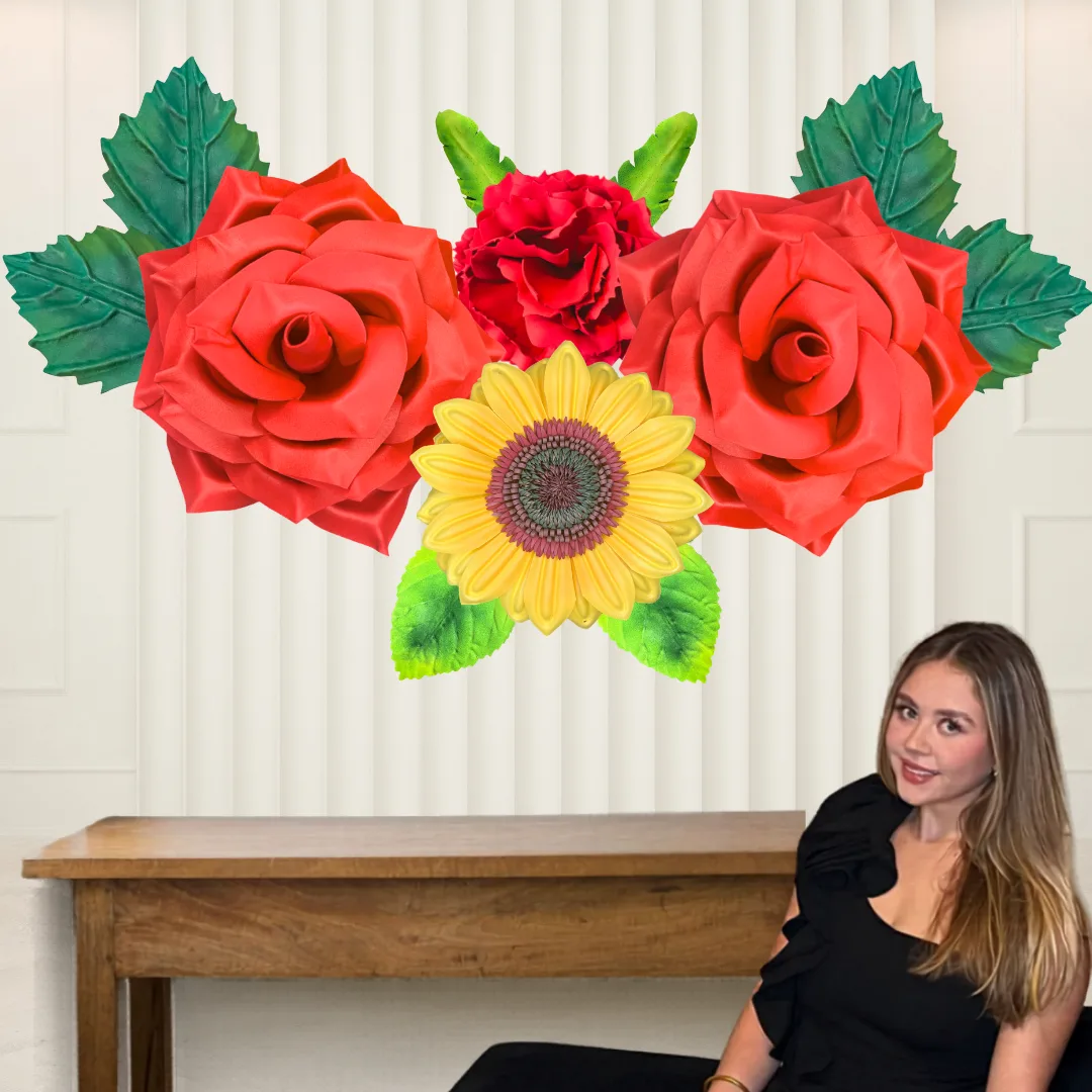 Home Accent Wall: Giant Flowers Behind Your Bed or Sofa