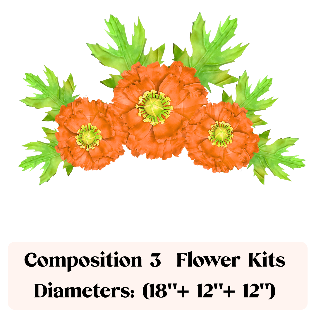 Trio wall flower arrangement