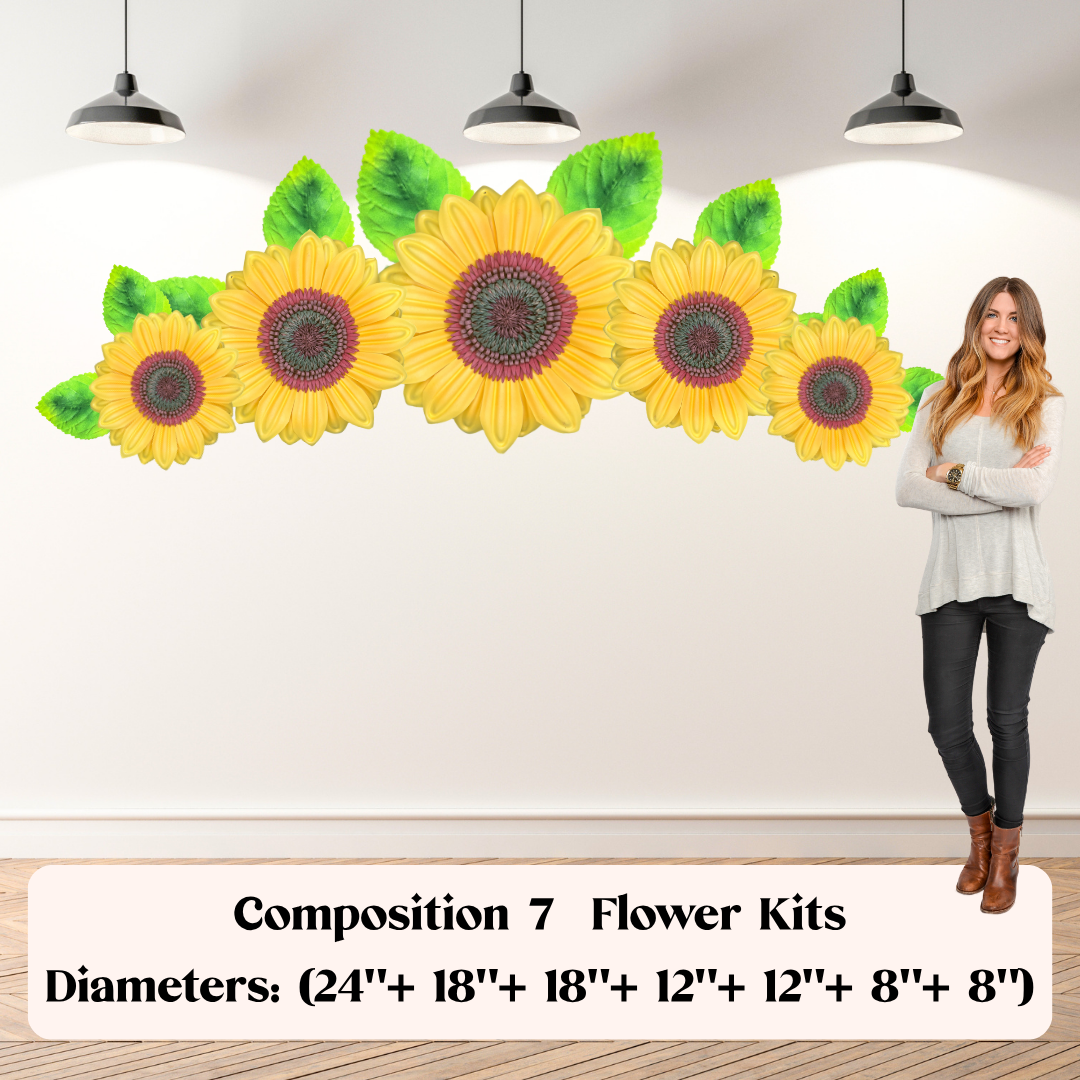 Yellow Sunflower Wall Statement Kit - Bloom & Shape - Image 8