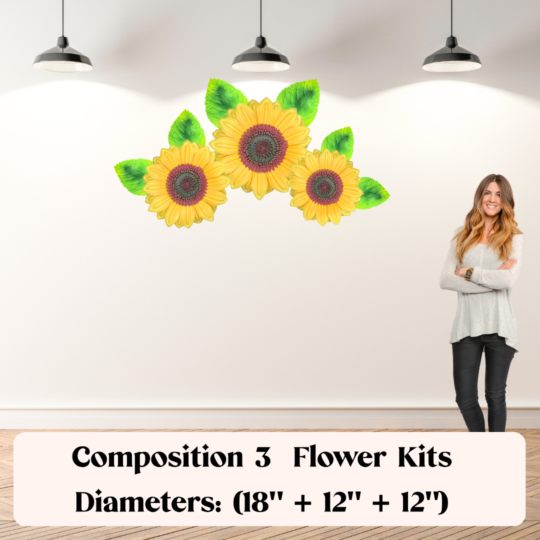 Yellow Sunflower Wall Statement Kit - Bloom & Shape - Image 6