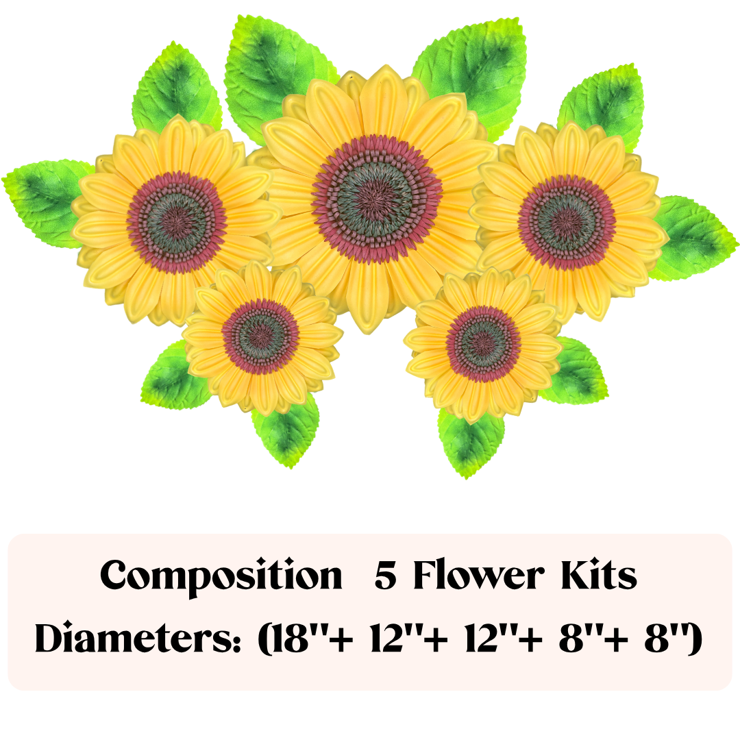Five wall flower arrangement