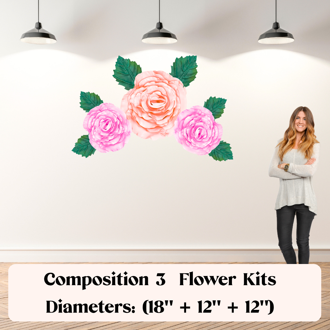 Old Garden Rose Wall Statement Kit - Bloom & Shape - Image 6