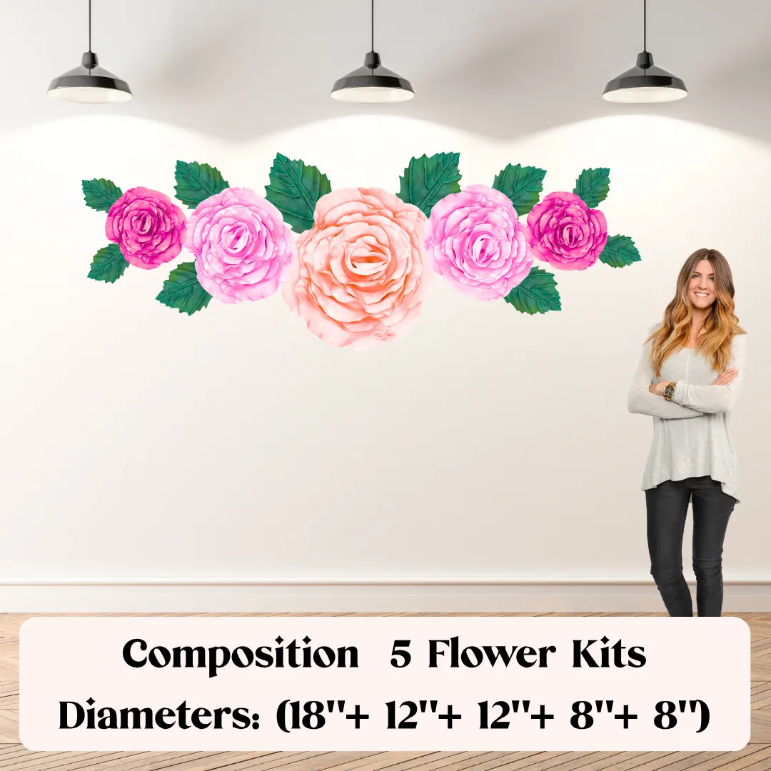 Old Garden Rose Wall Statement Kit - Bloom & Shape - Image 5