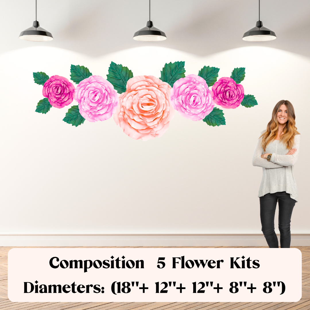 Old Garden Rose Wall Statement Kit - Bloom & Shape - Image 5