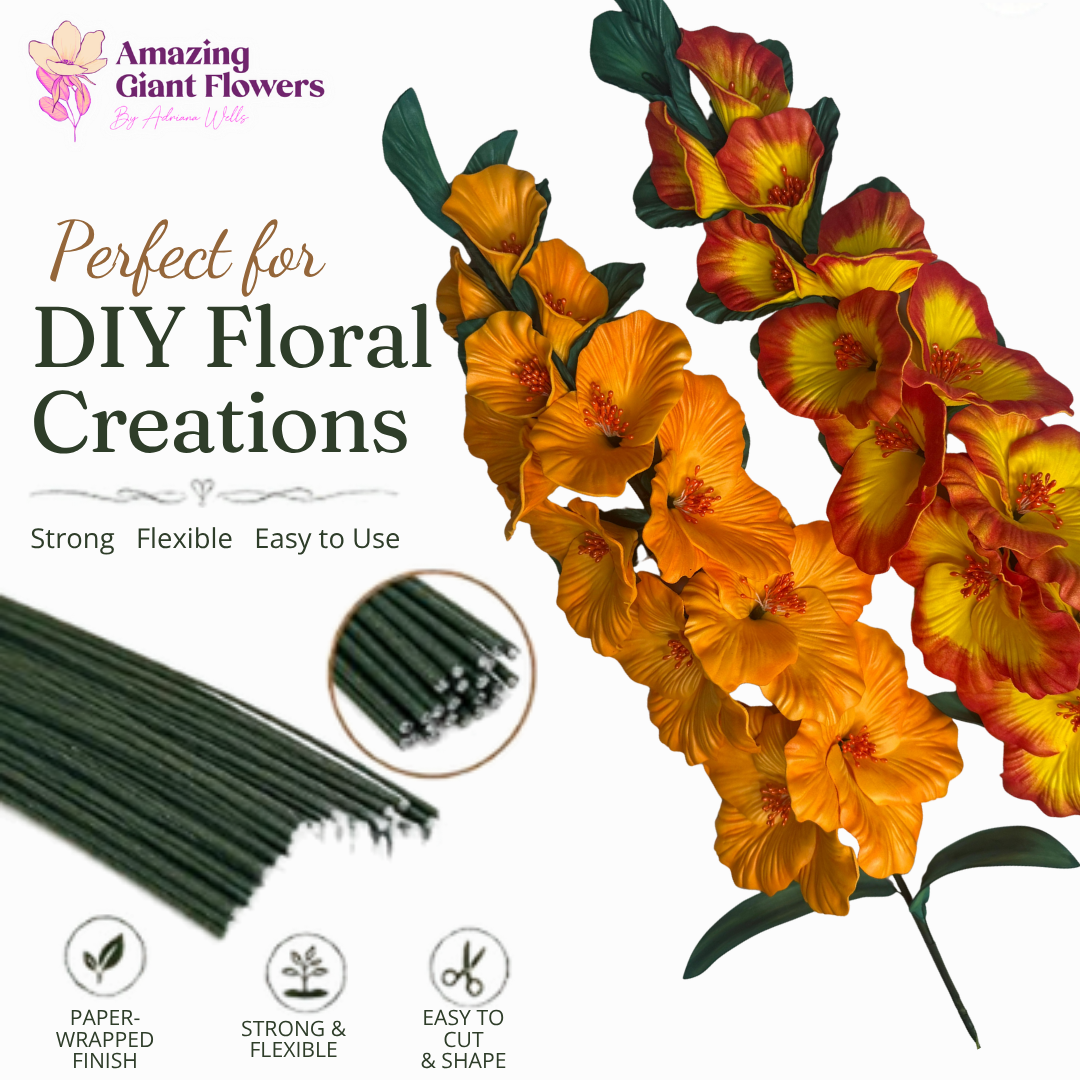 22 Gauge Floral Wire- 100 pack-Paper Wrapped