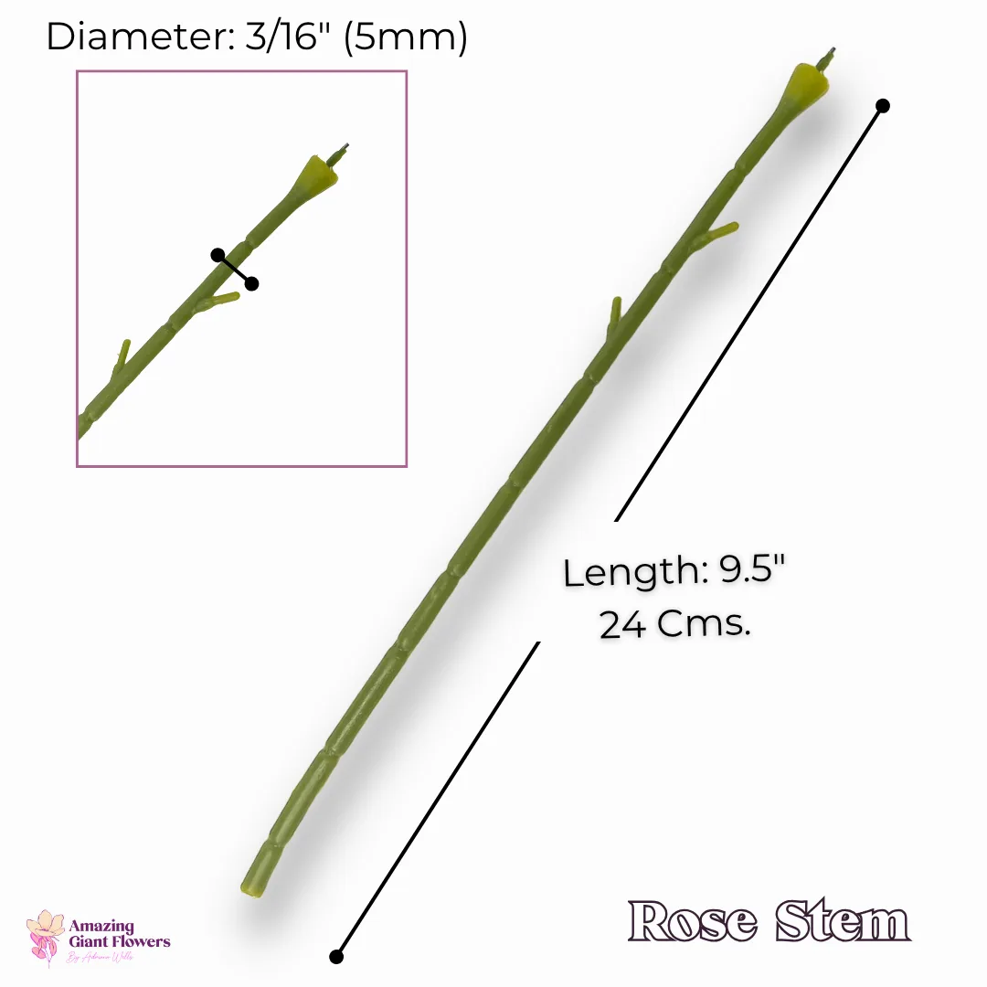 9" Long Short Flower Stem 5mm thick (10 pack) - Image 2