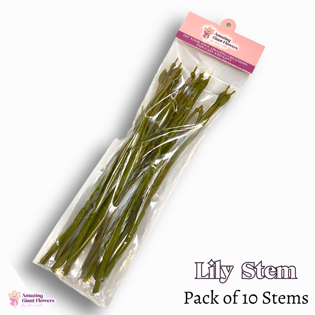 14" Flower Stem for Crafting Multiple blooms (10 Pack) 9mm thick - Image 3