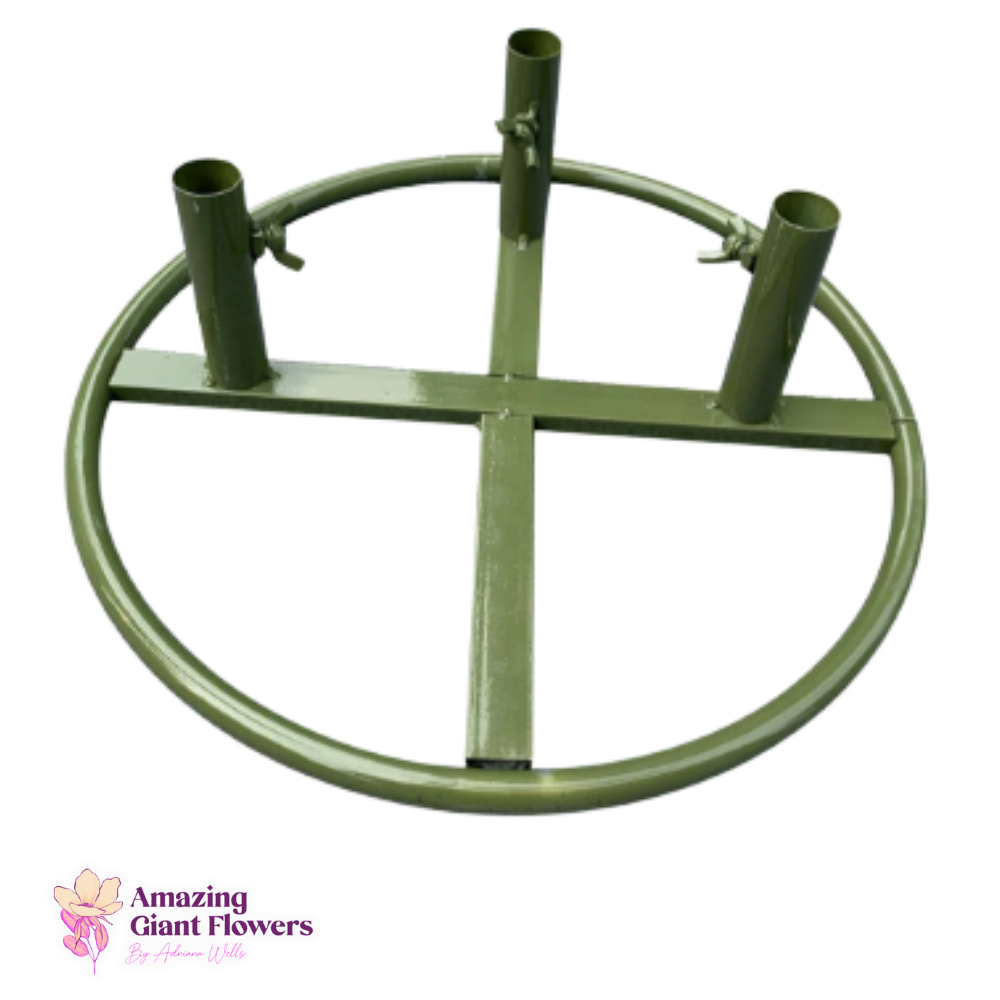 Metal Base for 3 flowers 30" diameter