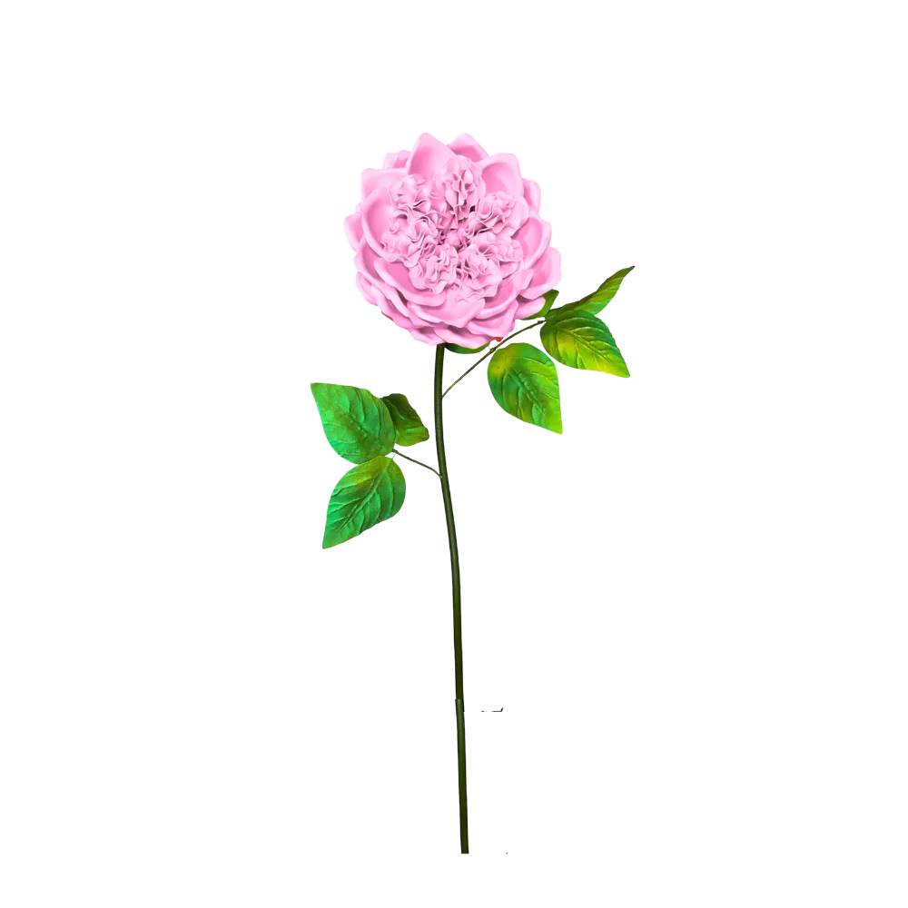 Giant English rose foam flower in cream white with spiral petal layers from pre-cut no-cutting-required kit